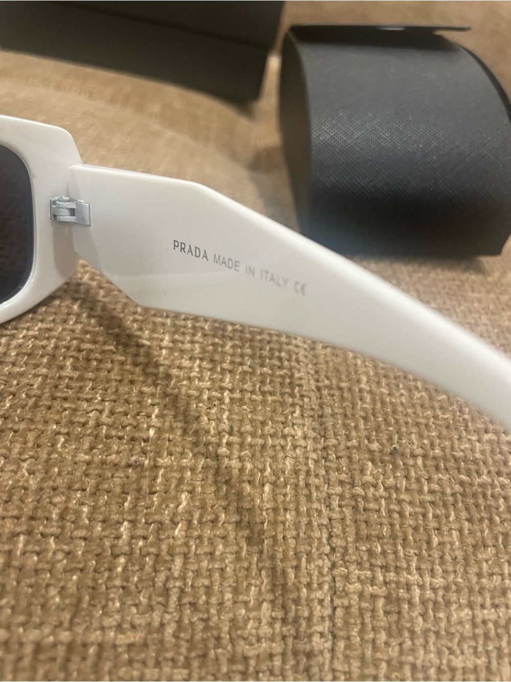 Prada White Chunky Cat-Eye Sunglasses - Picture 5 of 5